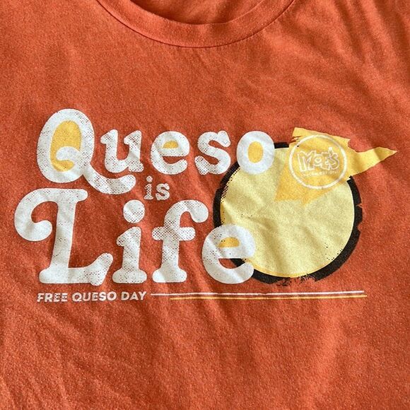 Queso is life short sleeve shirt orange size medium - Picture 7 of 16